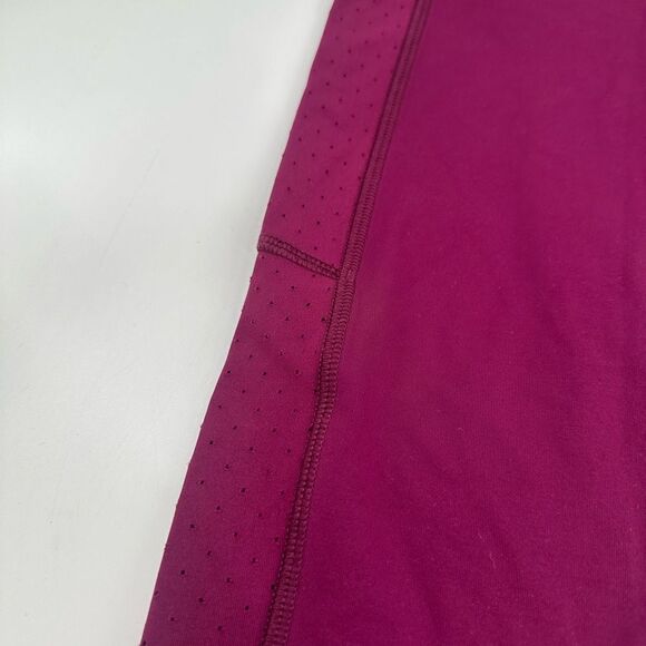 Lululemon Mind Over Miles Crop 17” Marvel Maroon Leggings Pockets Womens Size 6 - Picture 9 of 11
